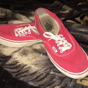 Red low top vans
